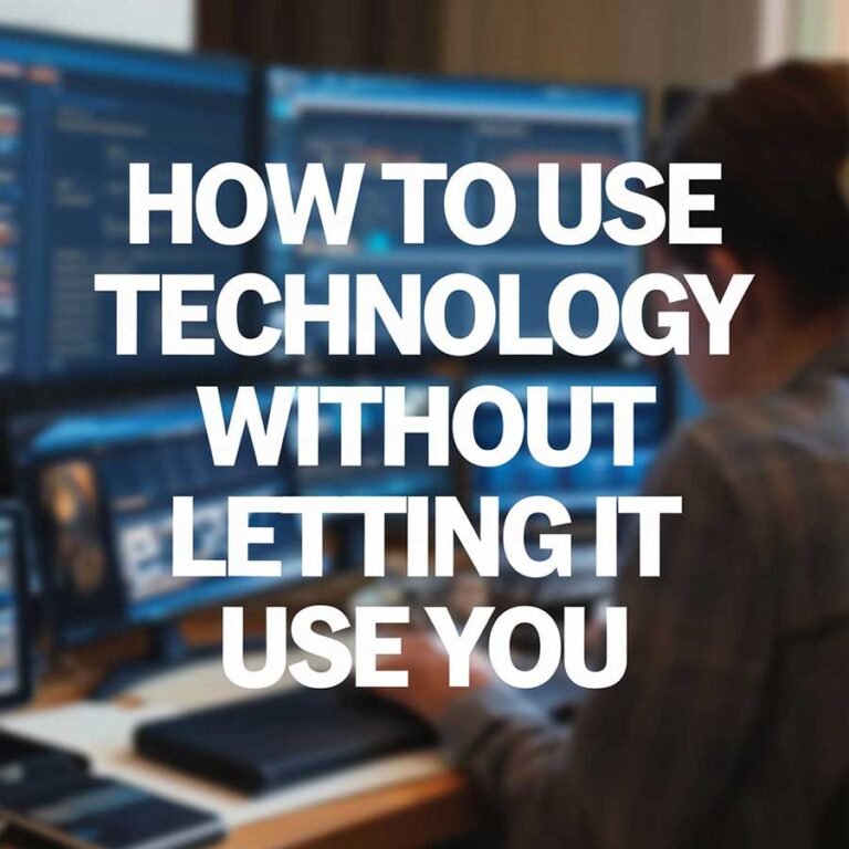 Use Technology Less How to Use Technology Without Letting It Use You